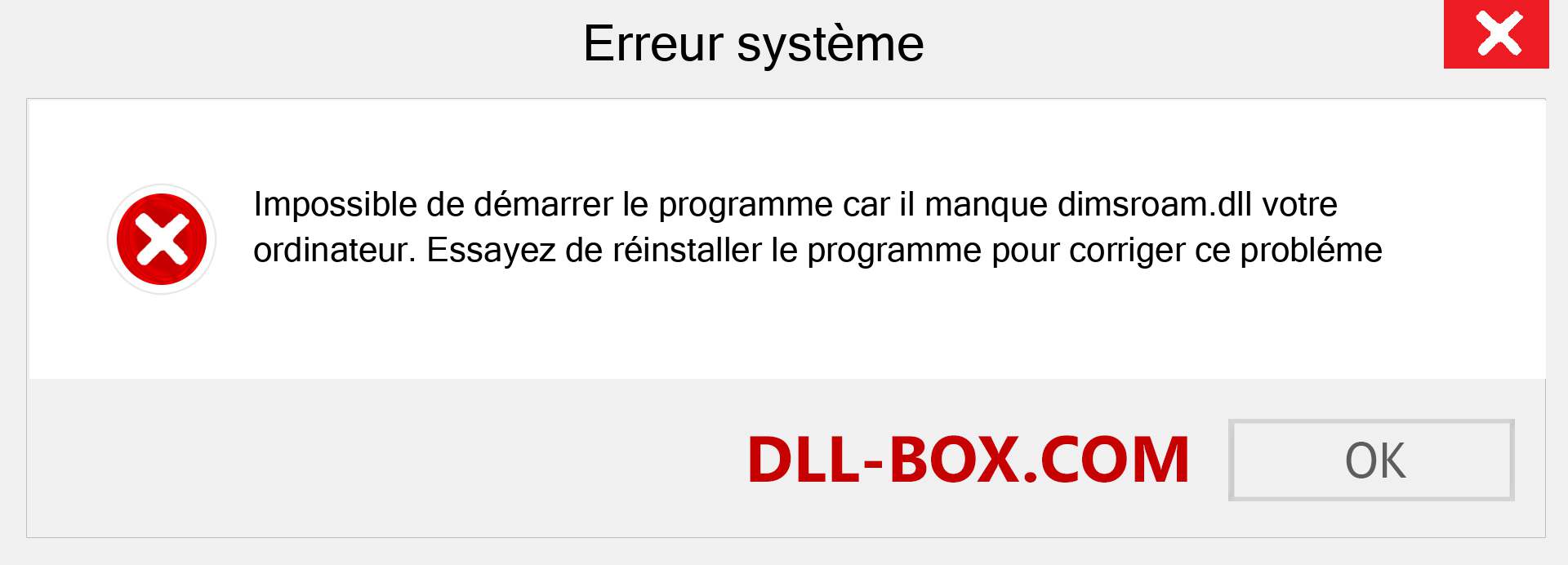 Le fichier dimsroam.dll est manquant ?. Télécharger pour Windows 7, 8, 10 - Correction de l'erreur manquante dimsroam dll sur Windows, photos, images